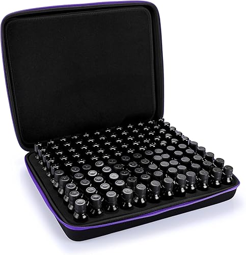 Miniatura 8 de Hipiwe Estuche de transporte para 120 botellas de aceite esencial de EVA, carcasa rígida, organizador de aceites esenciales, bolsa de viaje con