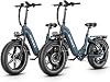 Heybike Ranger S Electric Bike for Adults, Foldable 1400W Peak Motor Ebike, 20 x 4.0 Fat Tire Step-Thru Electric Bicycle, 48V 14.4AH Removable Battery Commuter E Bike, 7-Speed Hydraulic Fork