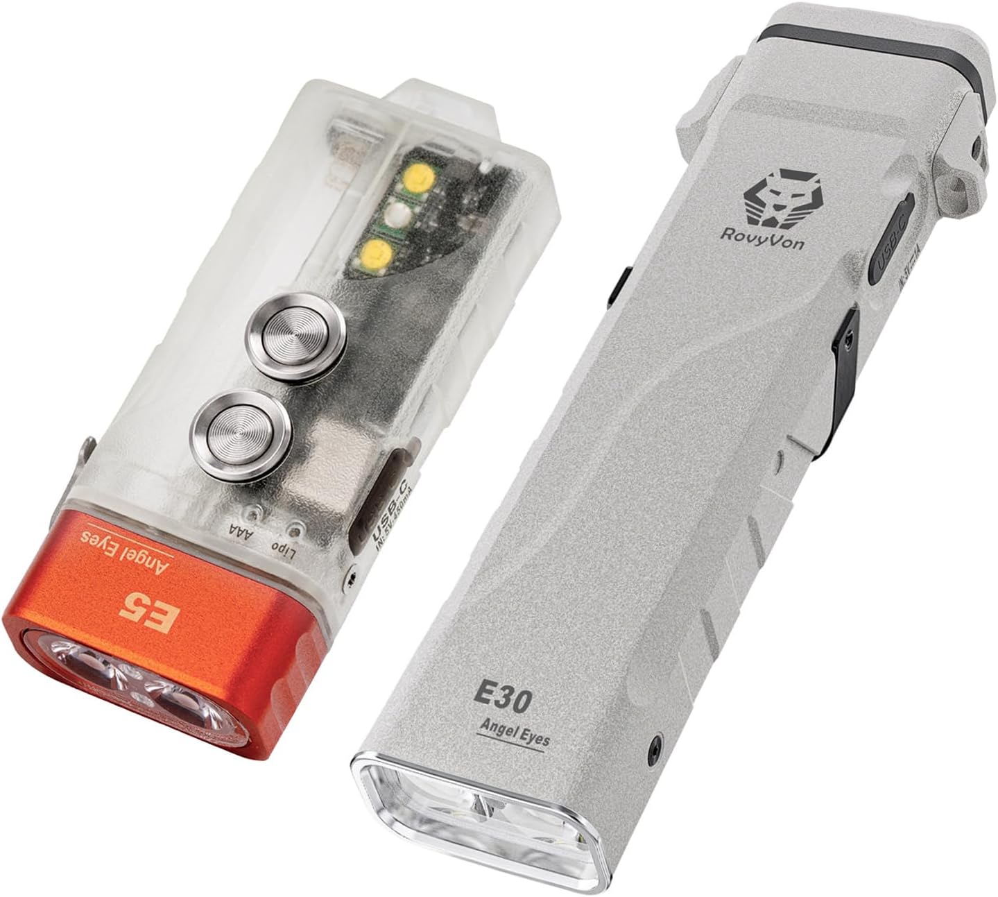 RovyVon E5 lommelygte og E30 flad lommelygte
