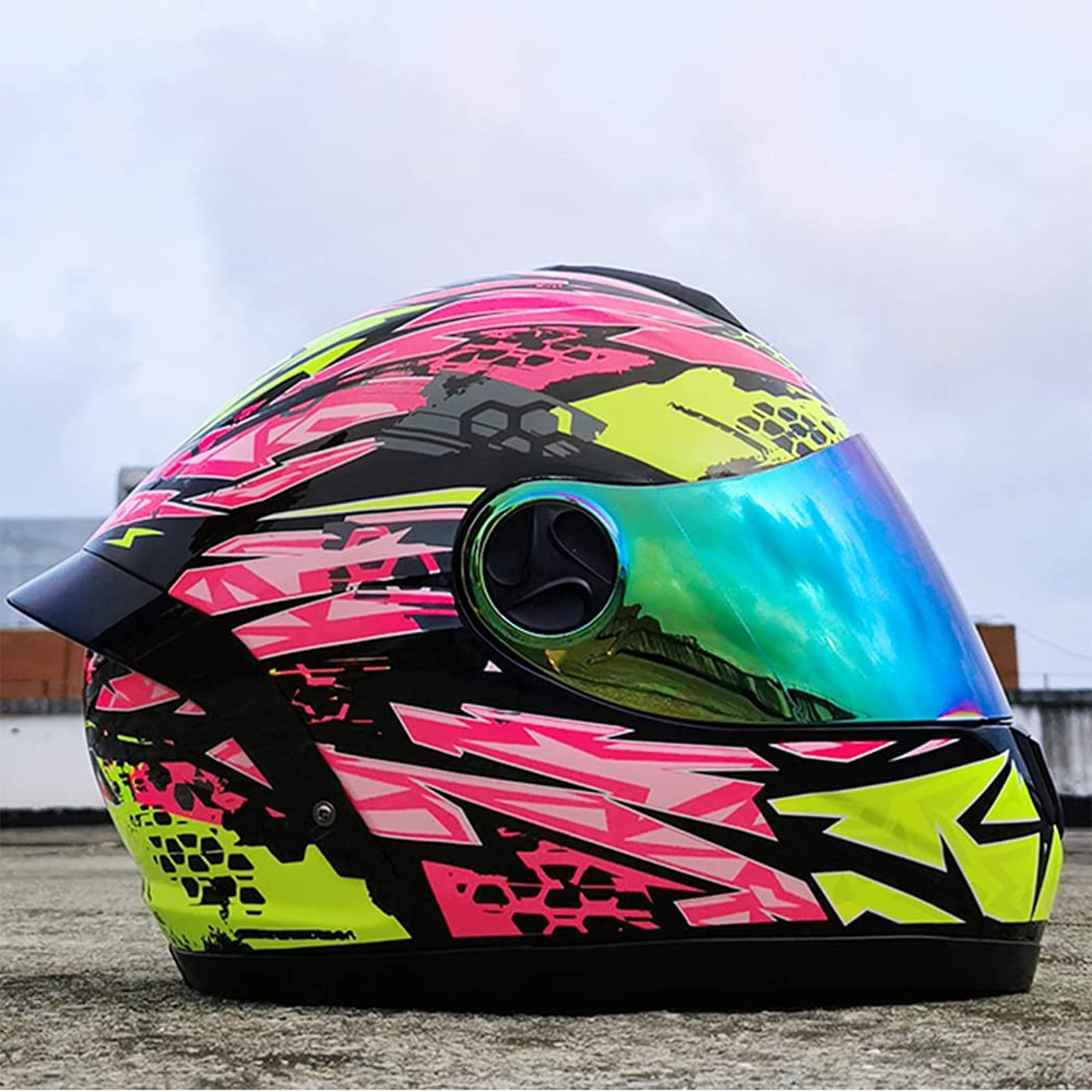 Casque Moto Full Face ECE Certifié – Lentilles HD – Aileron Arrière – Taille M à 2XL (57-64cm) – Pour Hommes Et Femmes - 11