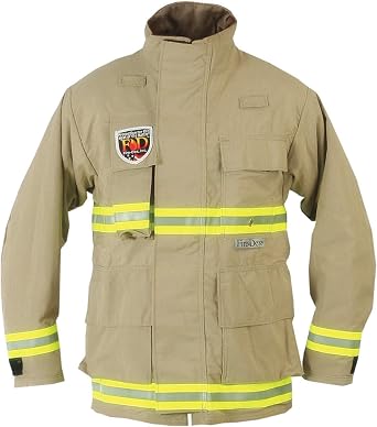 Fire-Dex - PCUSARNOMEXTAN-L USAR Jacket L, Tan, 46 in Fits Chest Size, Zipper/Hook-and-Loop, NomexR