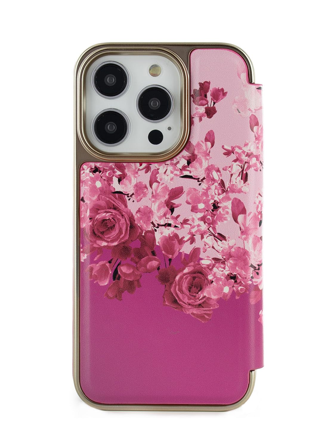 Amazon.com: Ted Baker ALSTRY Pink Scattered Flowers Mirror Folio Phone Case  for iPhone 14 Pro Gold Shell : Cell Phones & Accessories