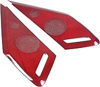 Vista 5 de Sekhyna Cubierta de altavoz de puerta lateral de automóvil compatible con Chevrolet Corvette C8 2LT 3LT 2020-2024 fibra de carbono real, 2 piezas