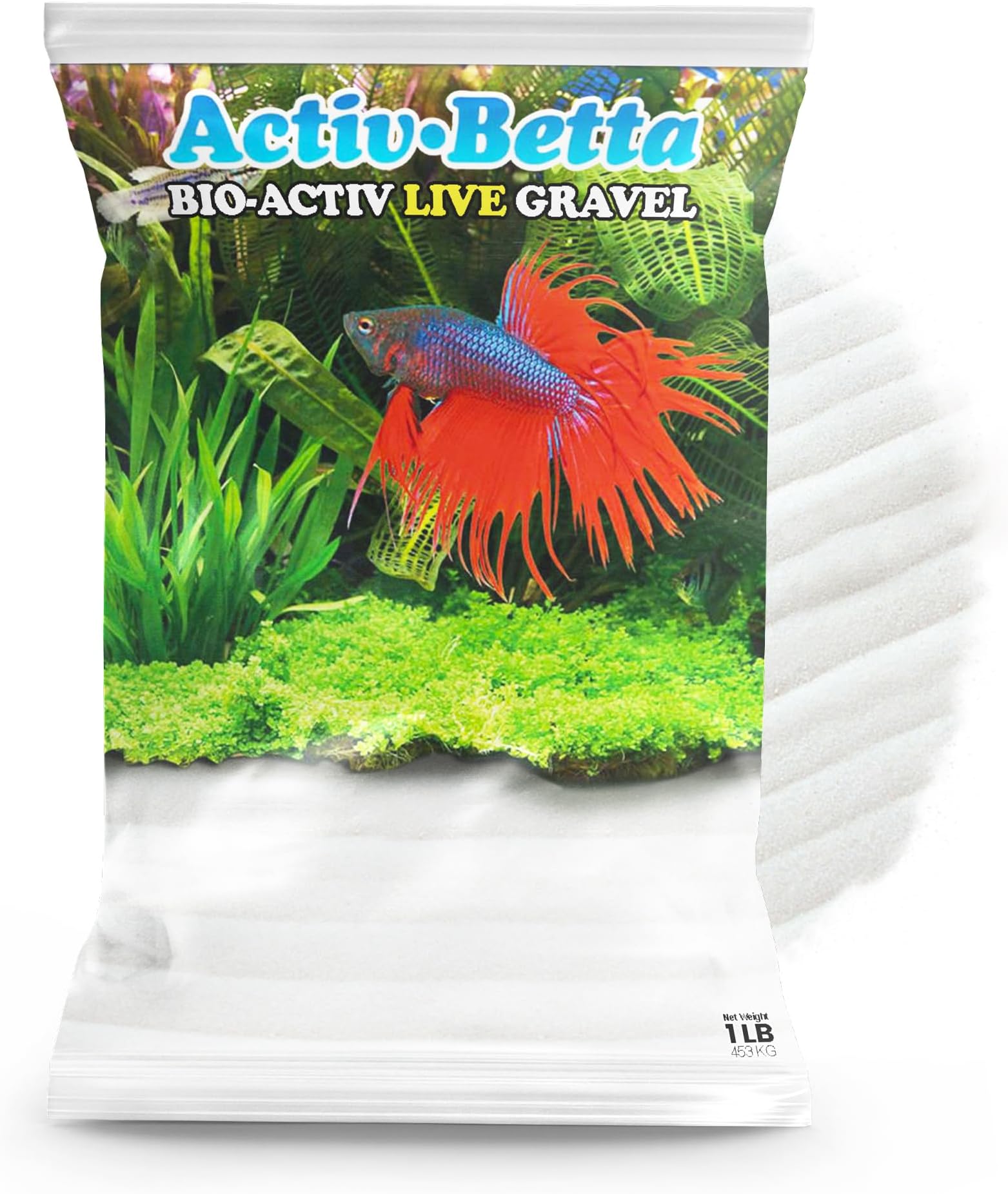 Activ Betta White Aquarium Gravel - 1 lb - Natural Freshwater Substrate with Beneficial Elements - Instant Cycling, Easy Maintenance
