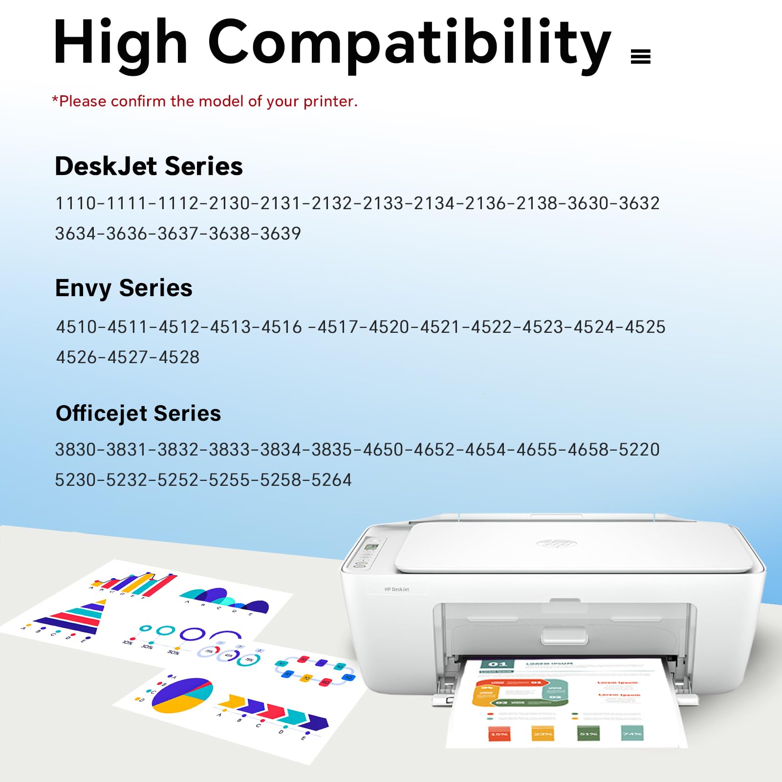 302XL Black Ink Cartridge Replacement for HP 302 HP302 Ink Cartridges High Capacity - Printer Ink for HP302 XL for Envy 4527 4520 4523 4524 Officejet 5230 3830 Deskjet 3630 3637 2130 (1 Pack) — view 2