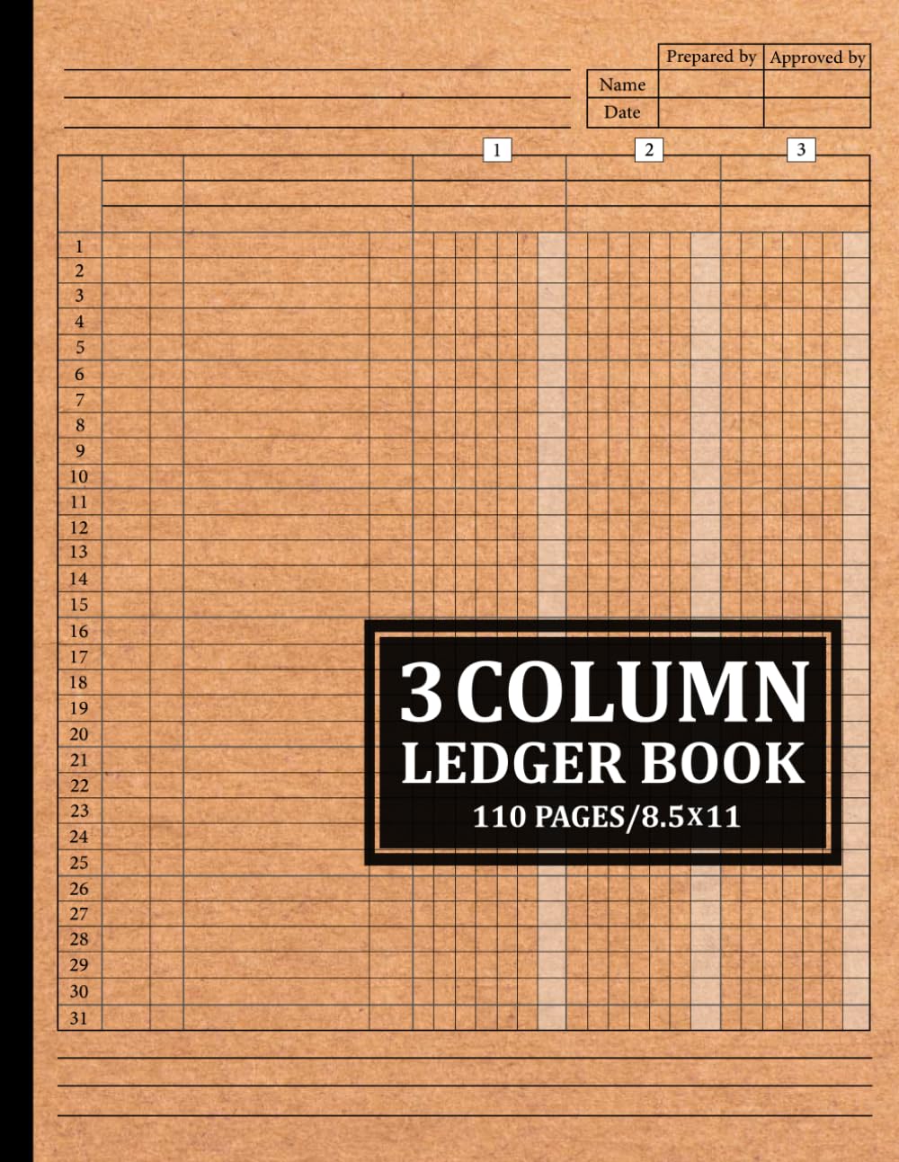 3 Column Ledger Book Columnar Pad Journal Notebook Accounting Ledger