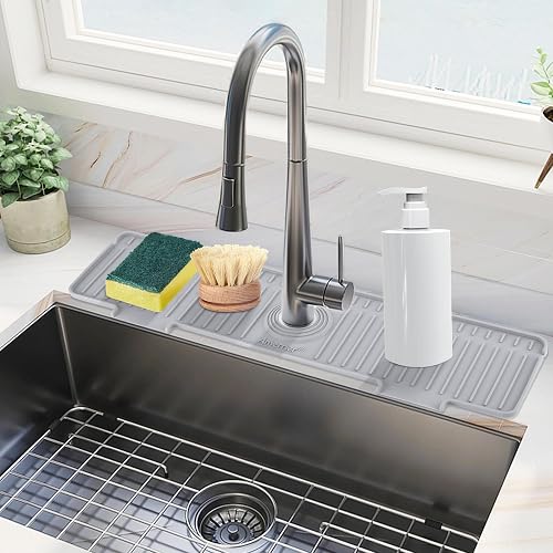 Amerner 20 inch Kitchen Sink Splash Guard Gray