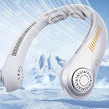 Portable Neck Fan - Rechargeable Personal Fan with Neck Brace, 5 Speeds, All-Around Cooling, Hands-Free Bladeless Lightweight Quiet Neck Fans That Blow Cold Air Gift for Women/Men, Hot Flashes, Travel