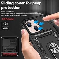 Vista 4 de HNHYGETE Funda para iPhone 13 con protector de pantalla HD: [grado militar de 20 pies probada en caídas] Funda protectora a prueba de golpes