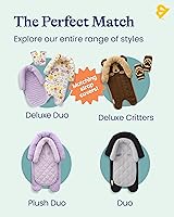 Vista 3 de GoldBug - Soporte de cabeza de asiento de coche 2 en 1 para bebés y niños pequeños, flecha