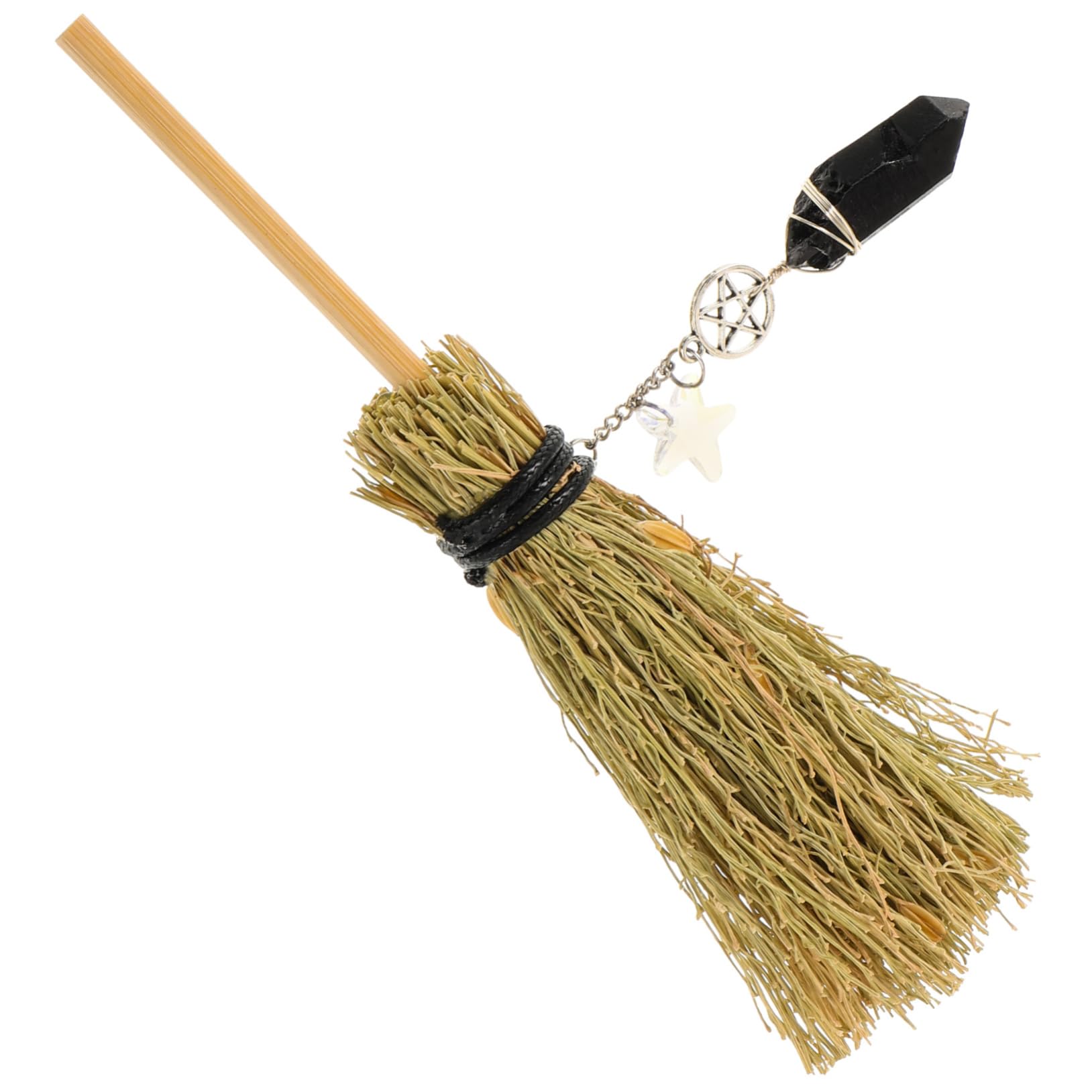 HOMOCONO Decorative Halloween Broom Pendant Mini Broom Ornament Wicca for Home Decor