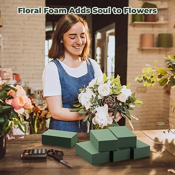 Large 6 Pack Floral Flower Foam Blocks, Styrofoam for Flower Arrangements