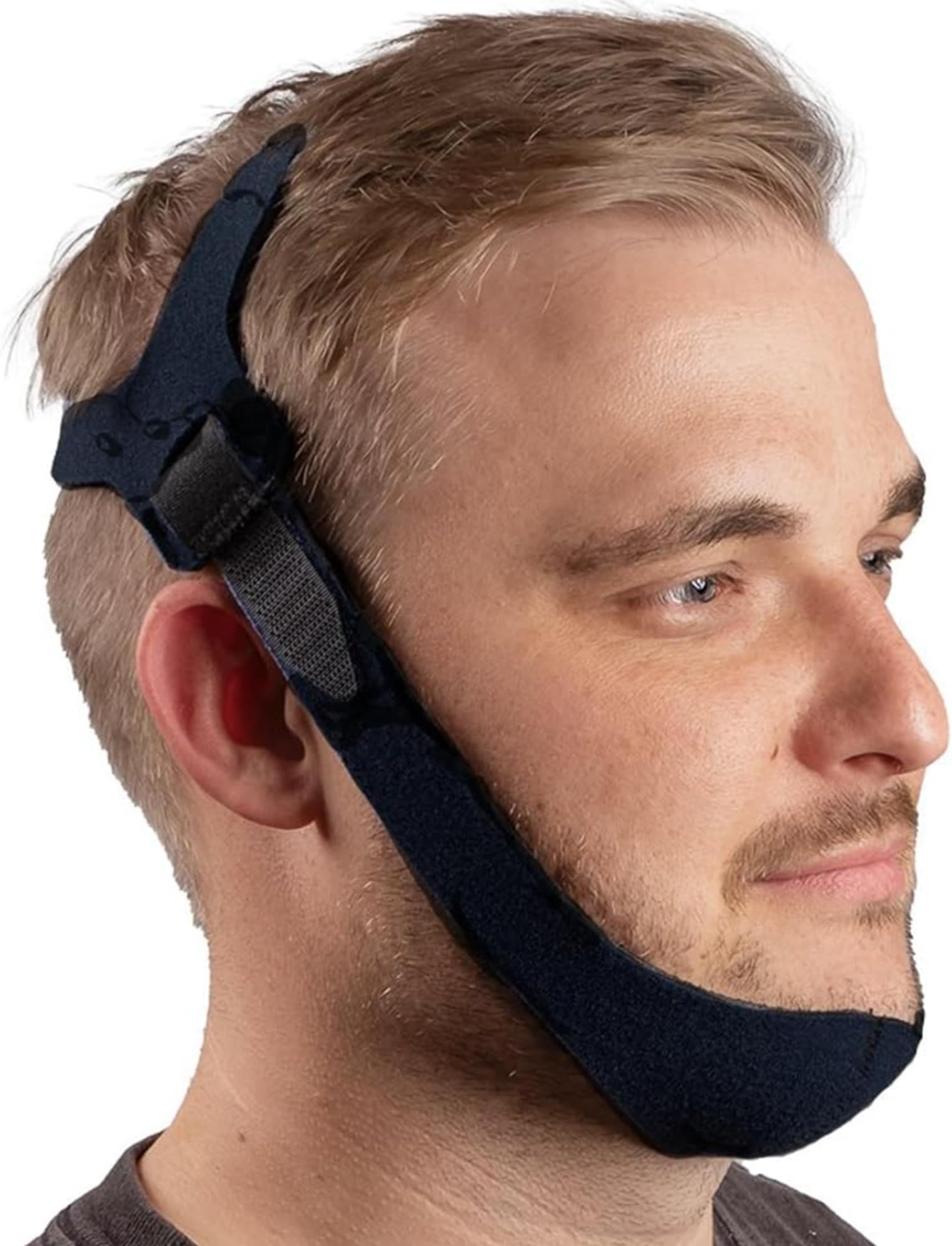 LifeSource Made in USA Anti Snoring Chin Strap for CPAP Users, Adjustable Halo Design, Breathable & Latex-Free, Comfortable Sleep Support for Men & Women