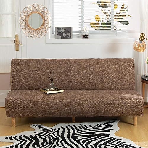 Vista 136 de MIFXIN Funda de sofá sin brazos, funda elástica plegable para sofá cama, sin reposabrazos, protector de muebles de elastano impreso lavable, sin