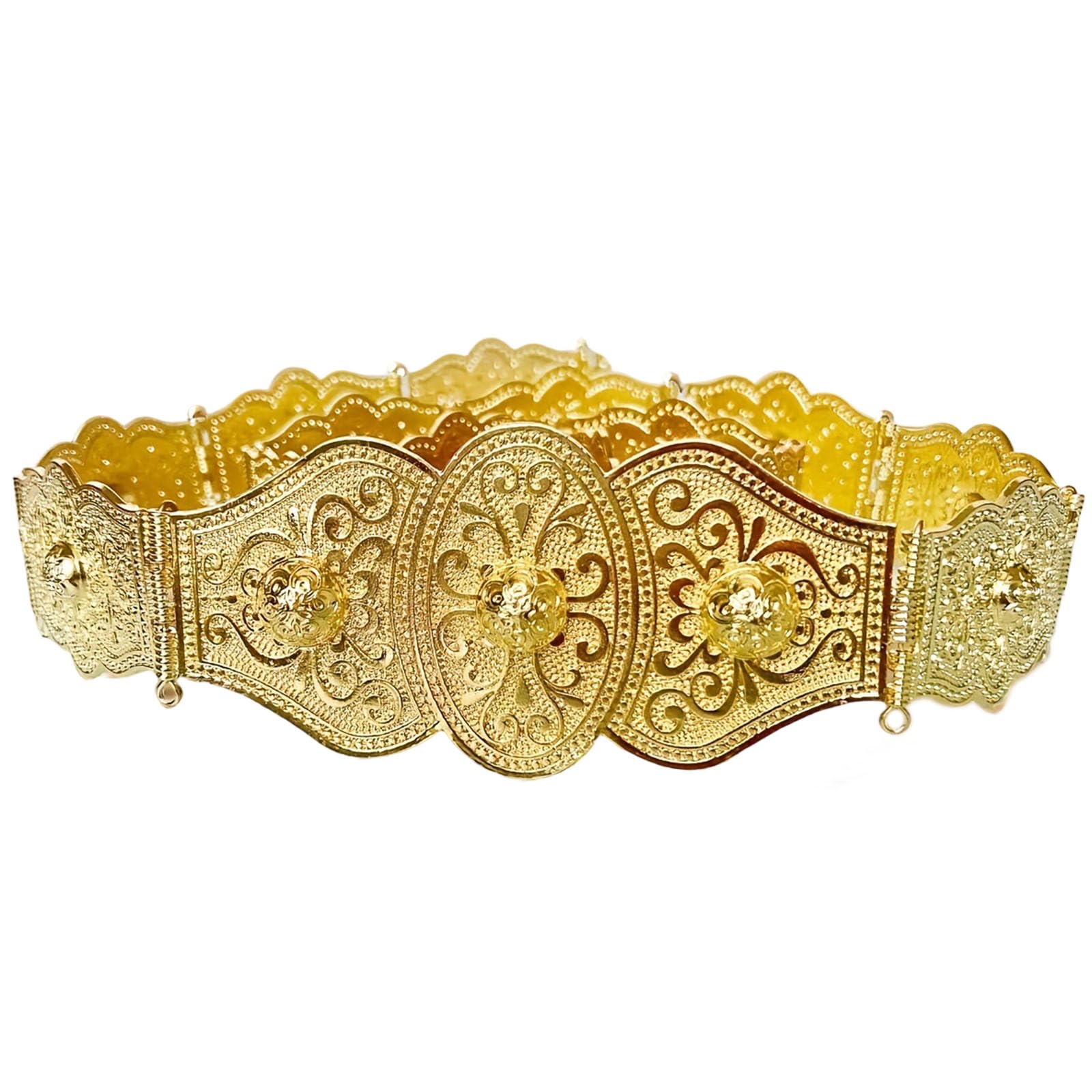 Cinturón de cadena para vientre tallado floral para mujer, joyería de cintura ajustable para fiestas en la playa y eventos nupciales, cinturón de para mujer