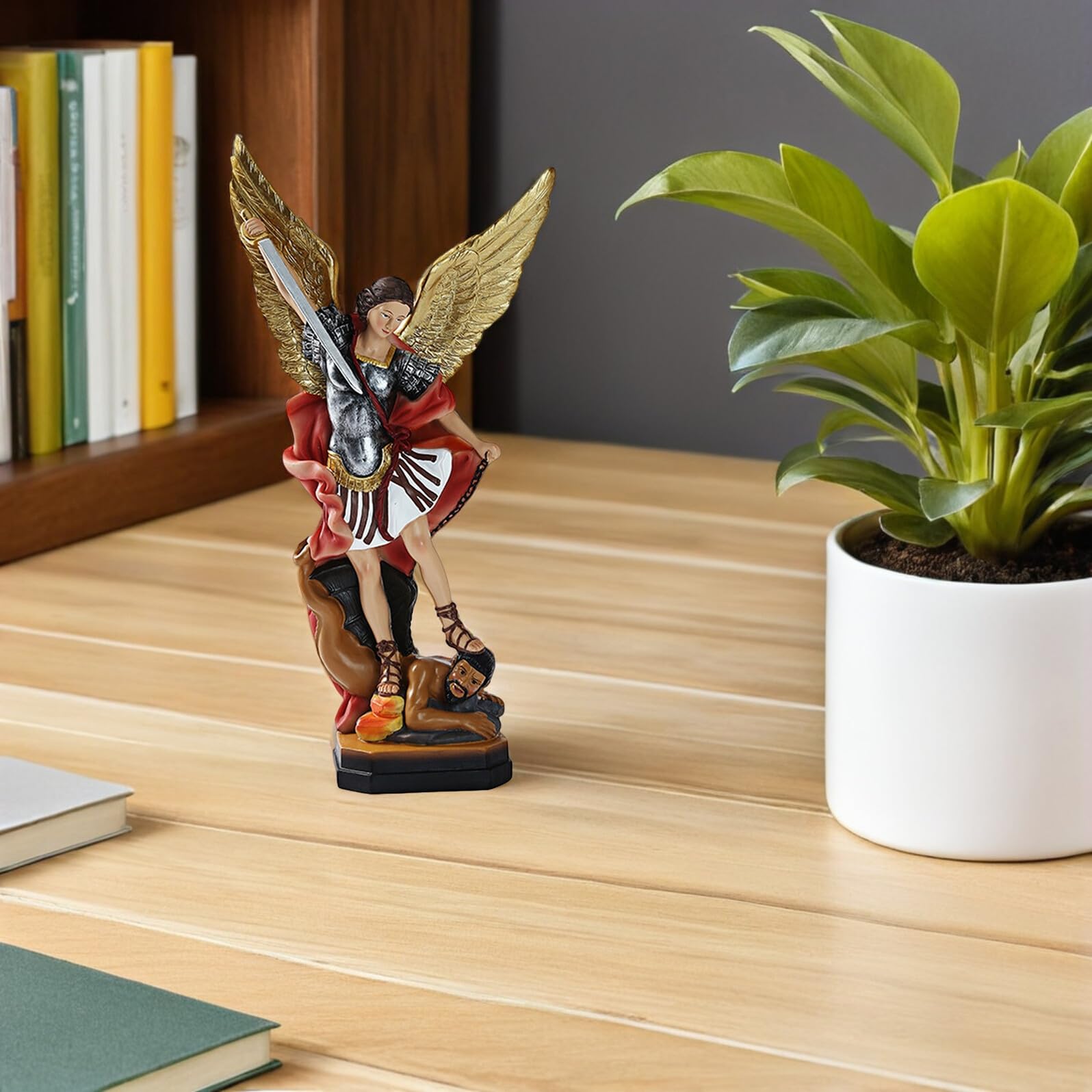 Garneck Figurita de Estatua de Demonio Matador El Mensajero Arcángel Figurita Decorativa Estatua Decoración del Hogar