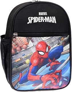 Kuber Industries Marvel Spider-Man School Bag | Kids School Bags | School Student Bag for Girls & Boys | 2 Compartments School-Bag | Small | Black-picture-13