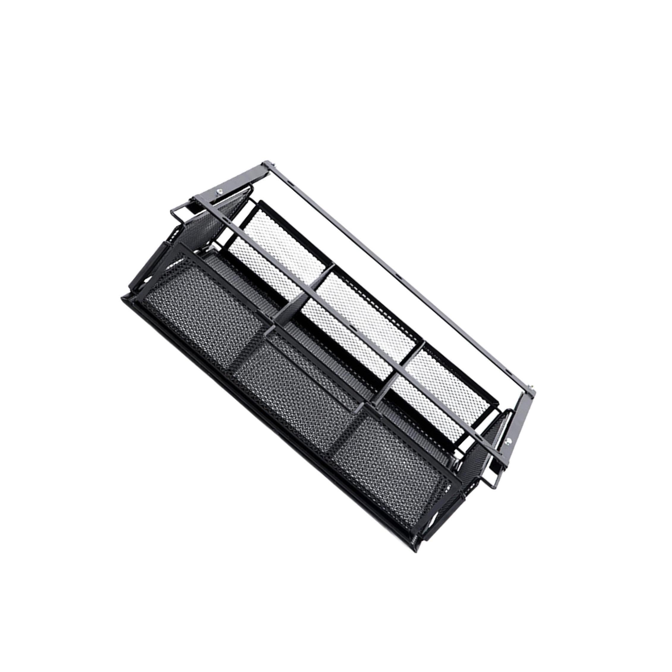 Panier Coulissant à tiroir sous Bureau, Organisateur métallique Grande capacité de Rangement pour Bureau et Cuisine, Panier Suspendu Coulissant, conteneur Invisible