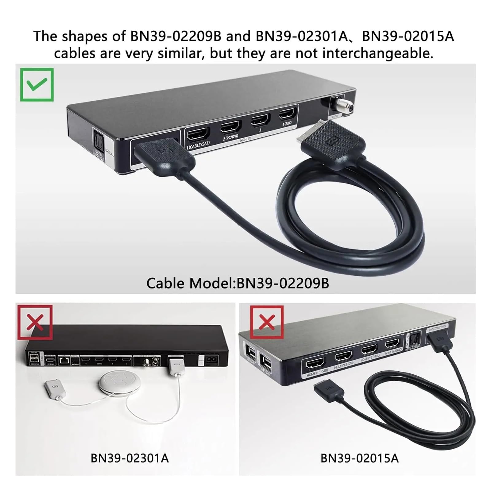 Cavo Di Connessione One Da 6,5 ​​piedi BN39-02209B BN3902209B Da 2 M, Compatibile Con Samsung, Serie KS KS800D KS850D KS900D KS950D TV SNOW1703U TV Box