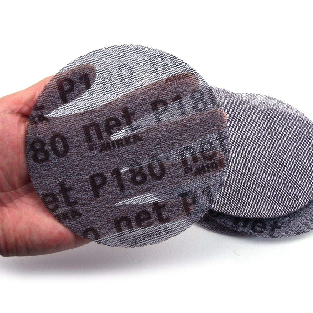 Dischi abrasivi a rete Hook & Loop, lucidatura Sandpape 10 pezzi da 12,7 cm 125 mm mesh anti-polvere anti-blocco Hook & Loop dischi abrasivi rotondi carta vetrata abrasiva 80 # 180 # 240