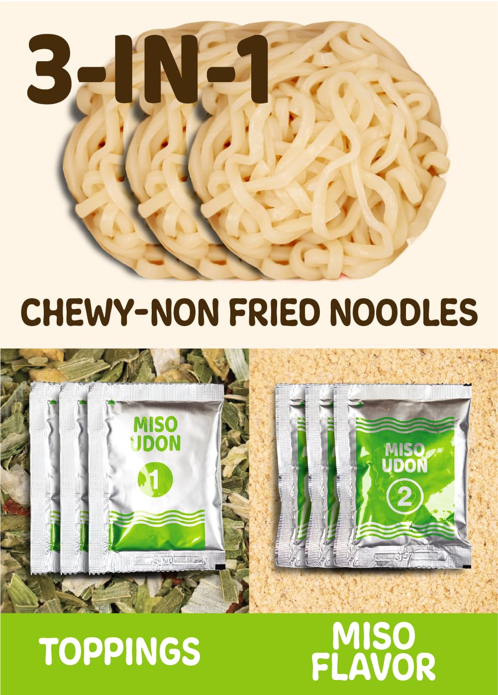 [Korean Street] Allgroo_ Fideos Instantáneos Udon Pasta Coreanos (Pasta de Soja, 12 PACK) - Sopa de fideos gruesos coreanos rápida y fácil, rica y deliciosa, y fideos no fritos
