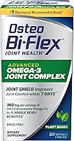 Vista 1 de Osteo Bi-Flex Complejo avanzado para articulaciones Omega-3, aceite de algas a base de plantas, suplemento de apoyo para las articulaciones, 80