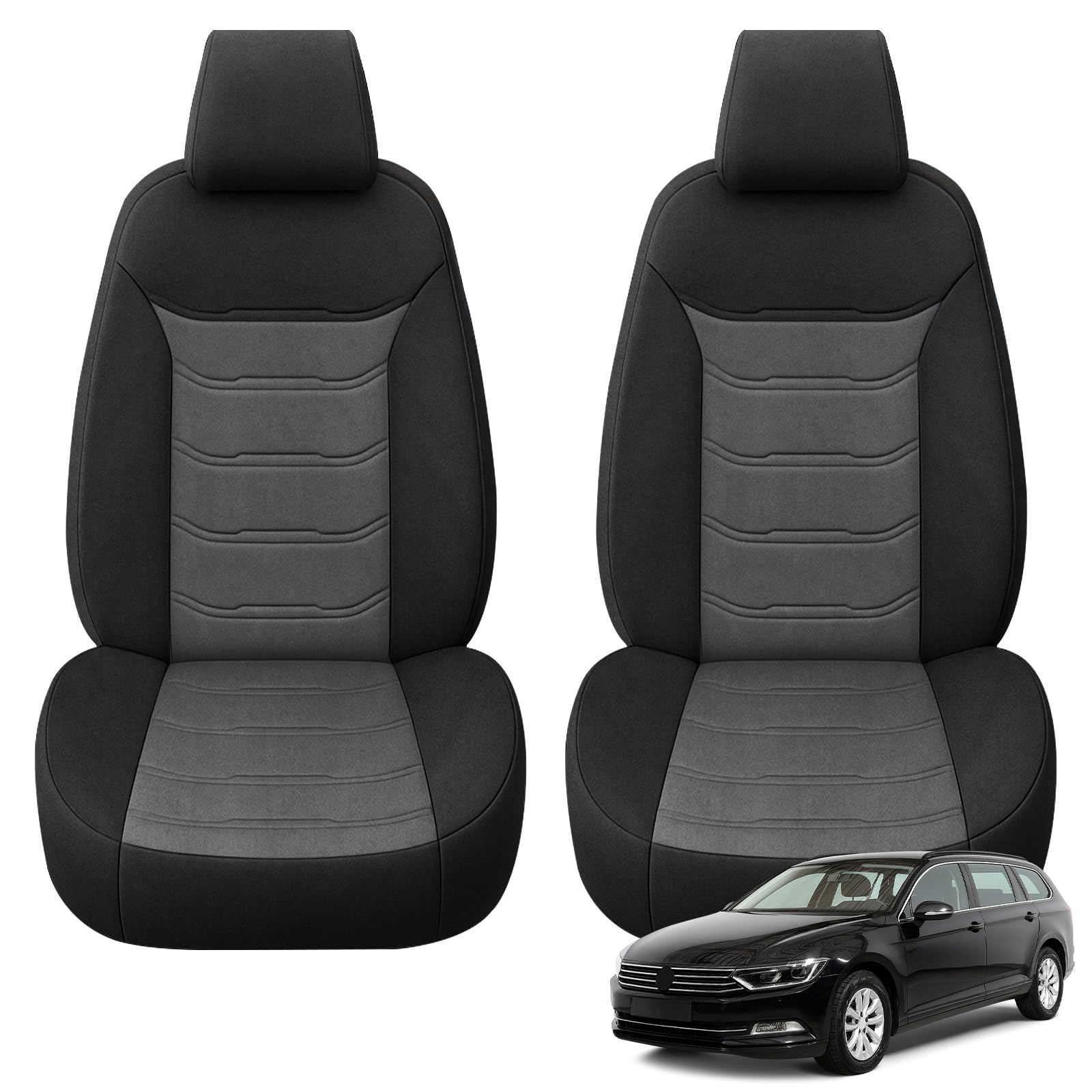 Sitzbezüge Auto für 2025-2023 VW Passat B6 B7 B8 | Autositzbezüge Auto-Sitzschoner Schonbezüge Sitzauflagen Sitzbezug Vordersitze