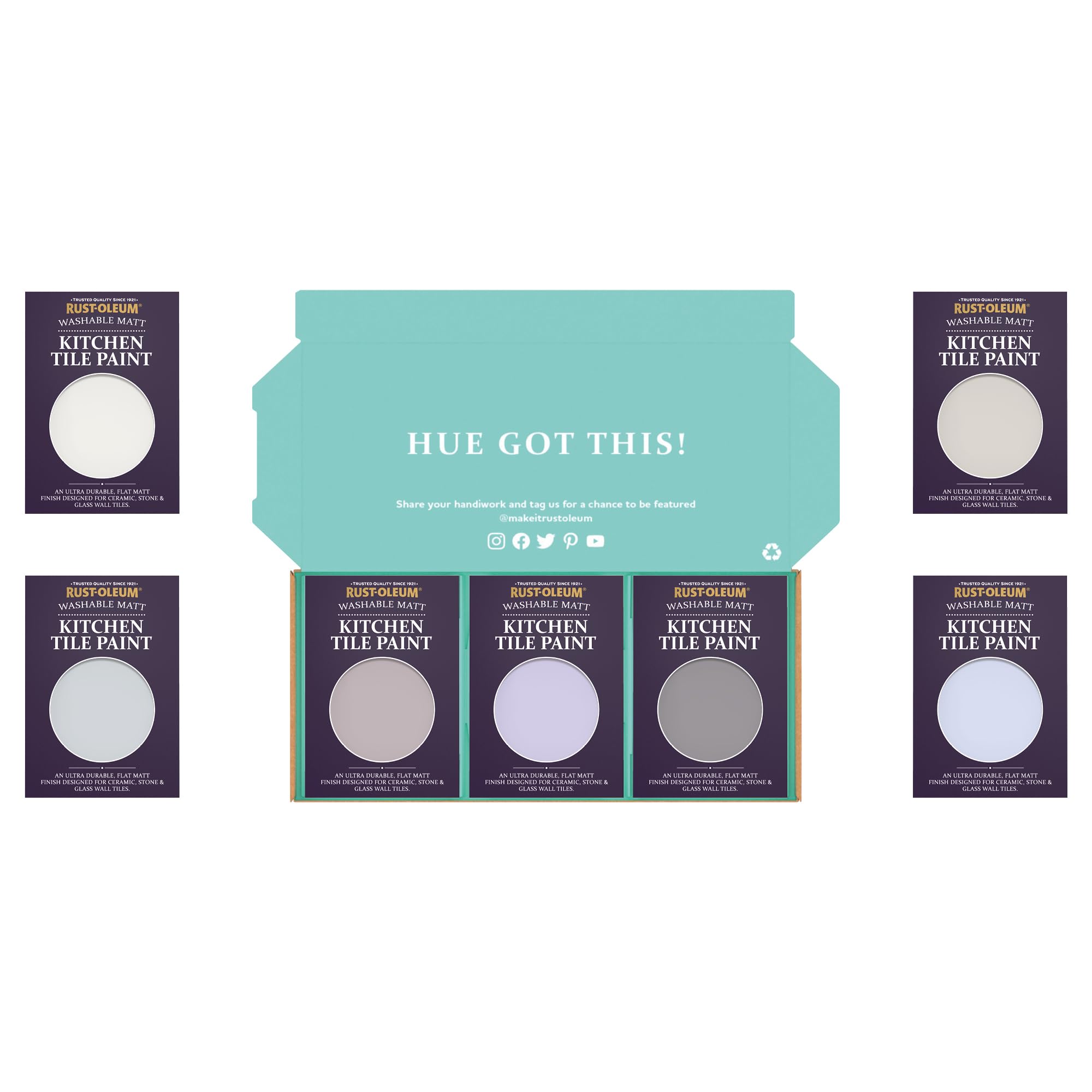 Rust-Oleum Kitchen Wall Tile Paint in Matt Finish – Pastel Purples Tester Box