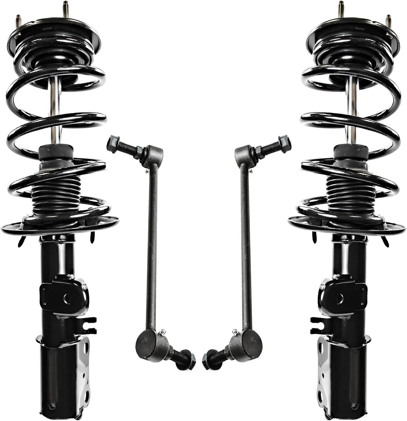 Detroit Axle - Front Struts with Coil Spring + Sway Bars End Link Replacement for 2013-2018 Ford Flex Lincoln MKT - 4pc Set