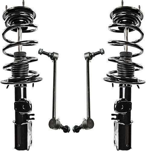 Miniatura 62 de Detroit Axle - Kit de 4 puntales delanteros para Dodge calibre 09-12, 2 puntales y muelles helicoidales 2 estabilizadores barra estabilizadora 2009