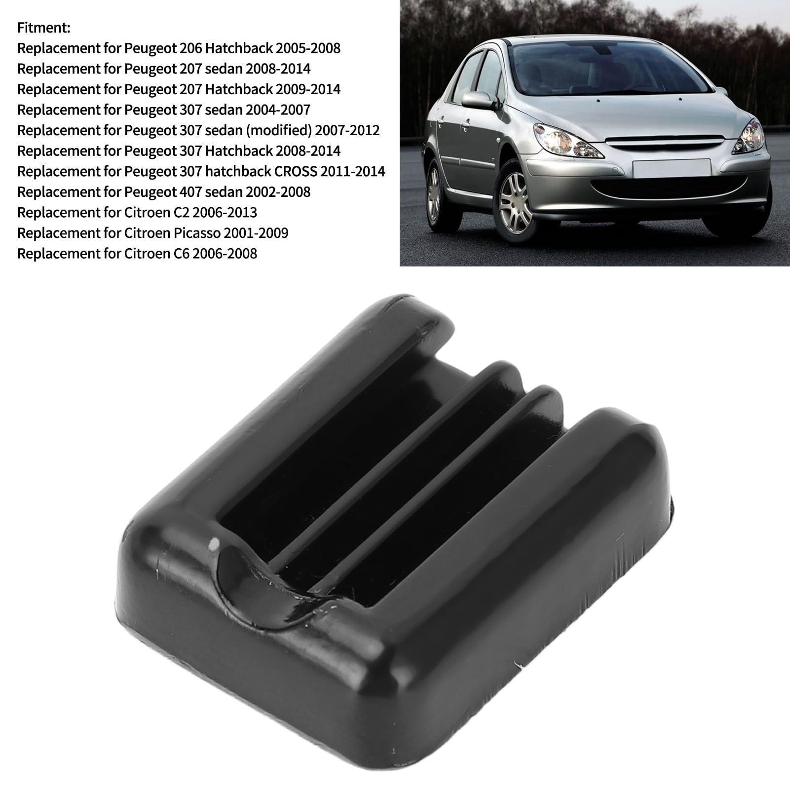 Podstawa Lusterka Samochodowego Metal 815542 Zamiennik 206 207 307 407 C2 Wspornik Wewnętrzny