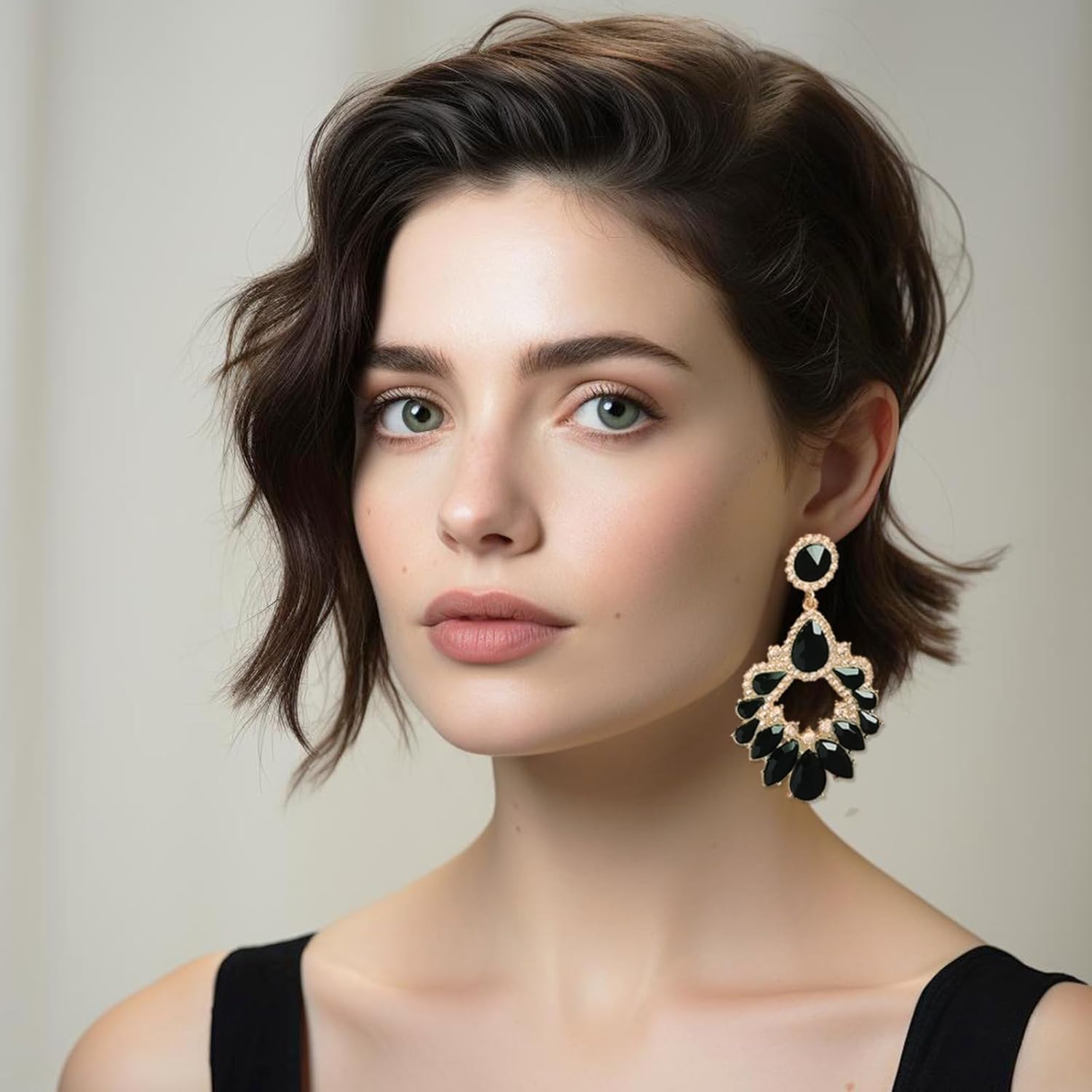 Fashion Rhinestone Statement Drop Dangle Earrings Large Colorful Crystal Chandelier Earrings for Women Bridal Wedding Party Prom - Image 8