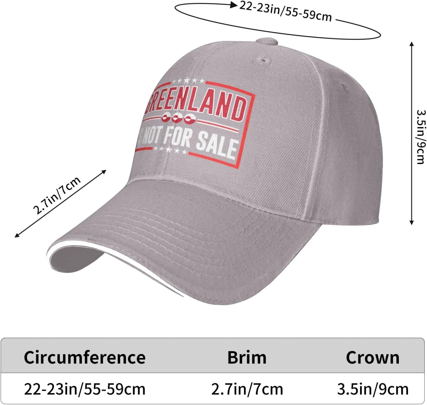 Greenland is Not for Sale Hat I Love Greenland is Not for Sale Cap for Men Wemen