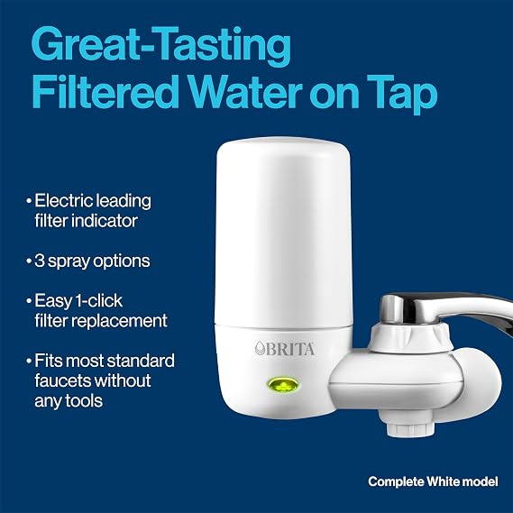 Brita Elite Replacement Faucet Water Filter, White, 3 Count