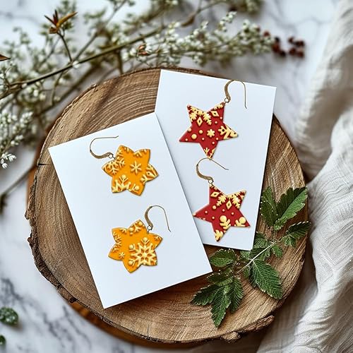 Miniatura 5 de CHGCRAFT Hojas de textura de arcilla polimérica de invierno, alfombrillas de textura de arcilla de goma, herramientas de textura de arcilla