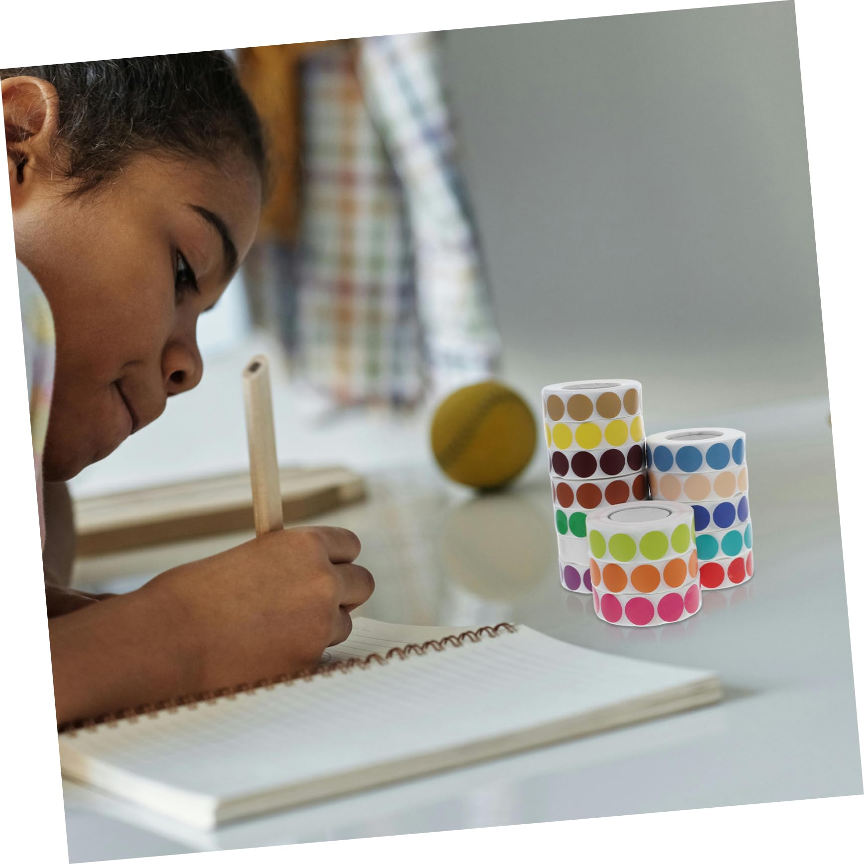 Tofficu Étiquettes Autocollantes Rondes à Pois 15 Pcs en Papier pour Identification Couleur Facile, Adhésives et Inscriptibles, pour Maison et Restaurants Couleur Aléatoire
