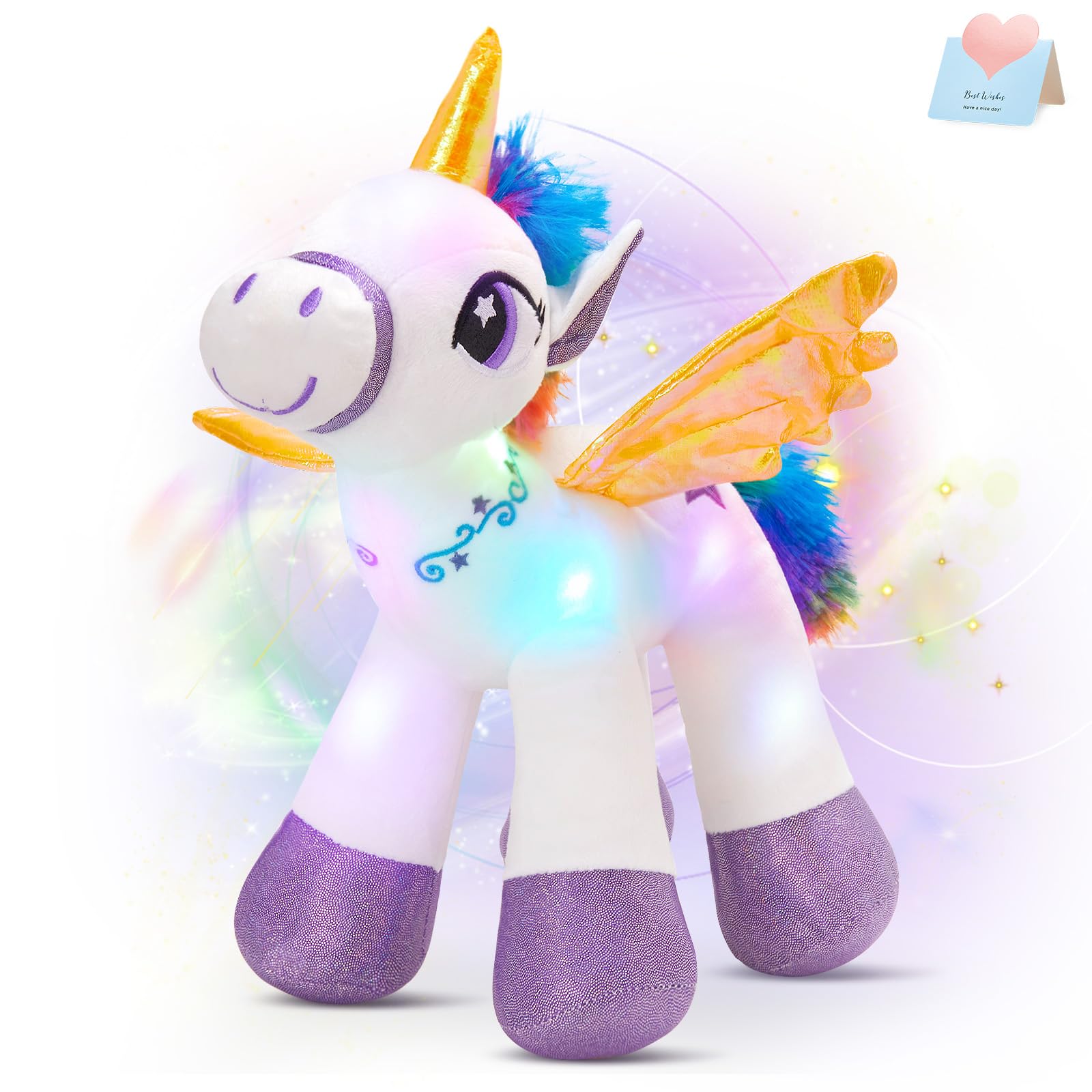 aws startups amazon ユニコーン　ぬいぐるみ Amazon.com: Houwsbaby Light Up Unicorn Stuffed Animal Unicorn Toy