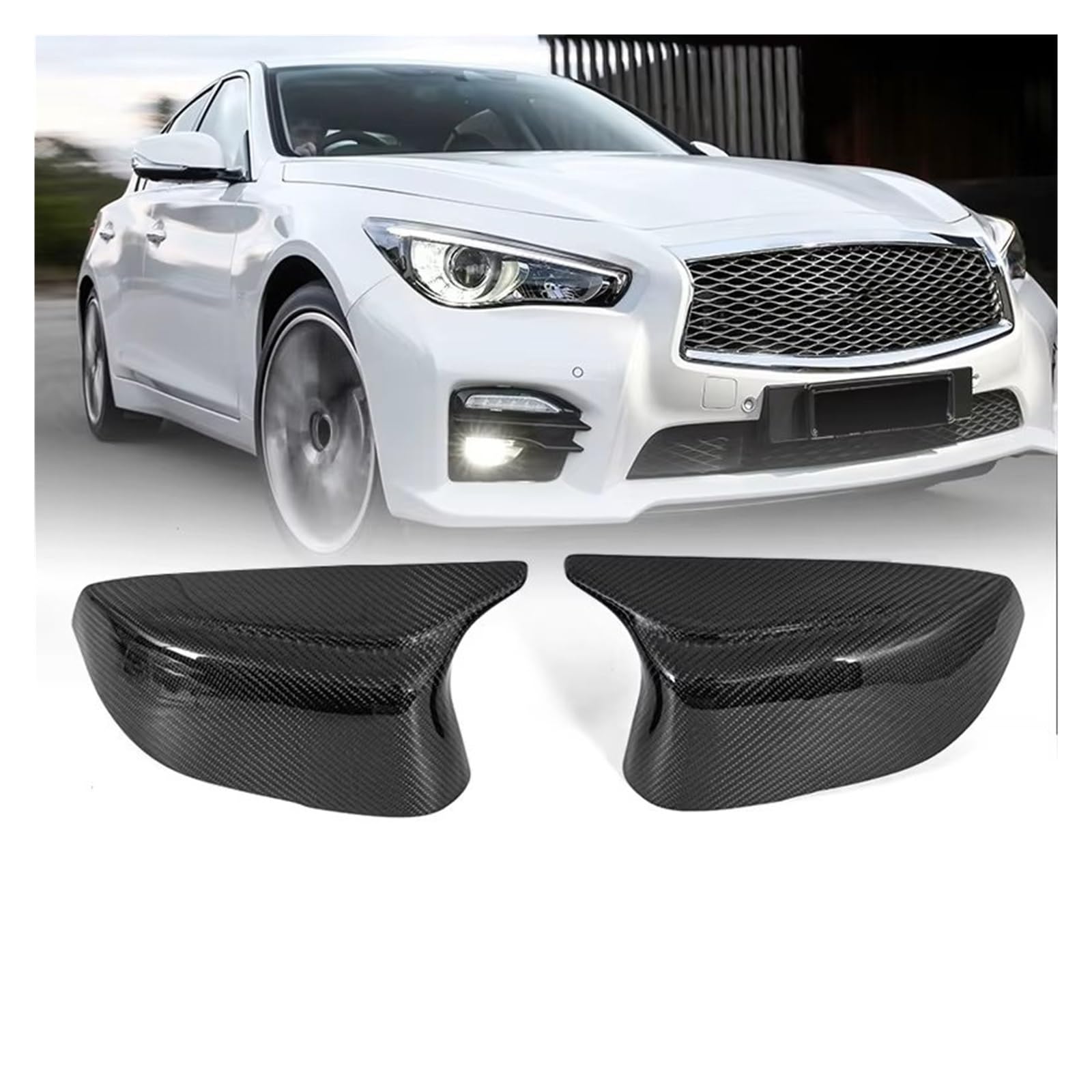 Coque de Rétroviseur Voiture Pour Infiniti Q50 Q60 Q70 2014-2018