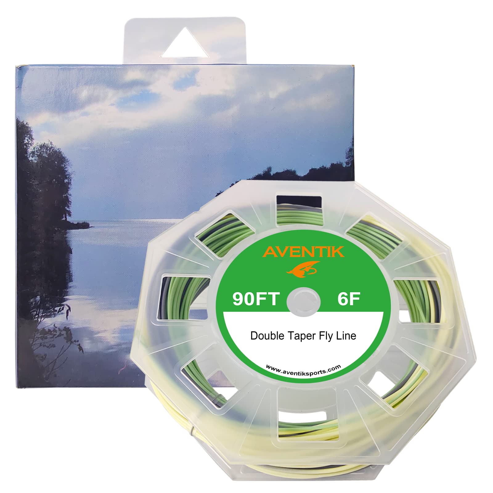 Aventik Double Tapered Fly Fishing Line Sure Cast Tri-Tone Gentle Touch Long Taped Delicate Presentation Floating Trout Line Welded Loops Line 85FT