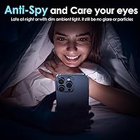 Vista 6 de YMHML 2 Pack for iPhone 15 Pro/iPhone 16 / iPhone 15 Privacy Screen Protector Tempered Glass, Anti Spy Case Friendly Private Film Accessories