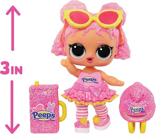 Miniatura 6 de LOL Surprise Loves Mini Sweets - Peeps Peludo Pollo con muñeca coleccionable, 7 sorpresas, tema de Pascua de primavera, muñeca pequeña de edición