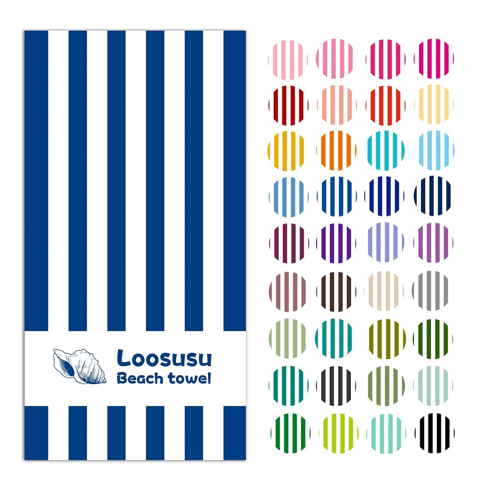 Loosusu Personalised Beach Towels for Kids Adults - Custom Beach Towels with Logo- Customised Sand Free Quick Dry Bath/Pool/Beach Towel with Photos Name for Boys Girls Women Men(Striped)