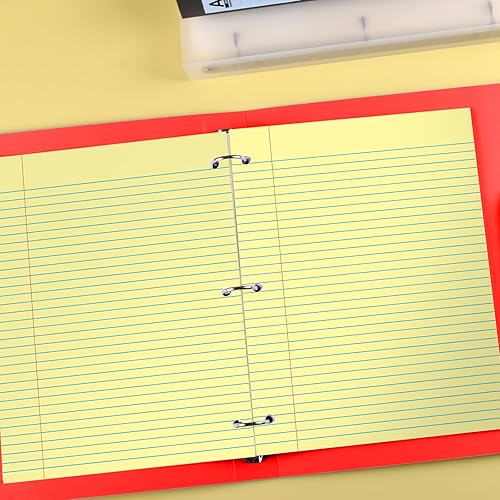 Miniatura 6 de KAISA hojas de repuesto, hojas sueltas con rayas angostas, 8 x 10.5 pulgadas, hojas con 3 agujeros perforados para carpetas de 3 anillas, 150 hojas