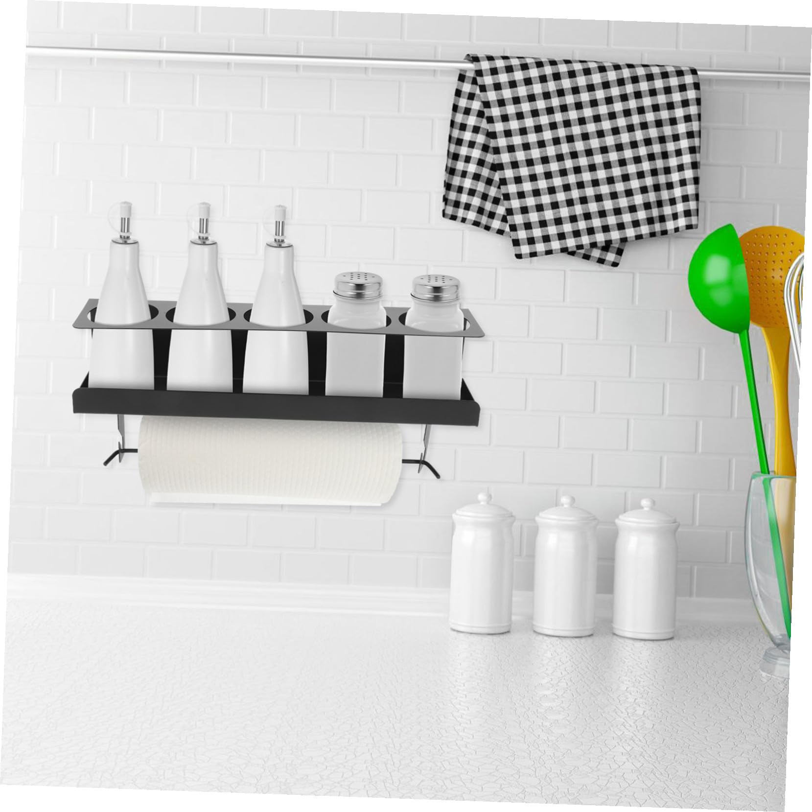 Hemobllo Wieszak Na Narzędzia W Stylu Vintage Uchwyt Na Papier Toaletowy Uchwyt Na Spray Organizer Do Miejsca Pracy Metalowa Półka Wieszak Ścienny Do Garażu
