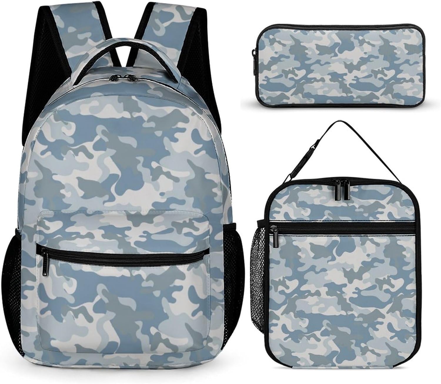 Casual Bags Set Camo Blue Grey White Backpack Lunch Jamaica Ubuy