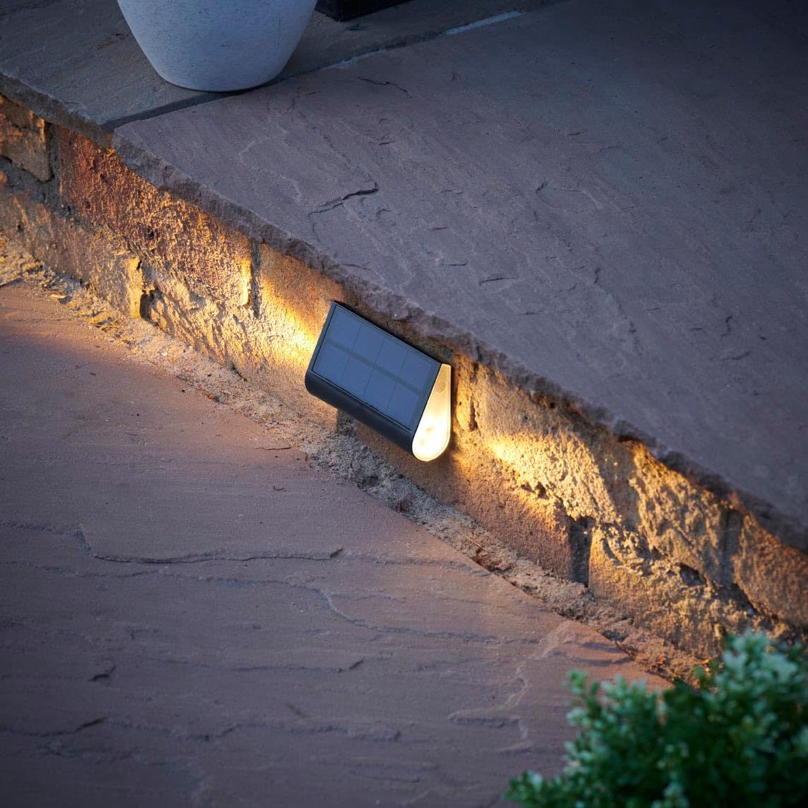 Solar Step Lights - Dual-Directional LED Lighting for Outdoor Steps, Stairs, Walls & Pathways, IP54 Weatherproof - Pack of 3 (3 Pack)