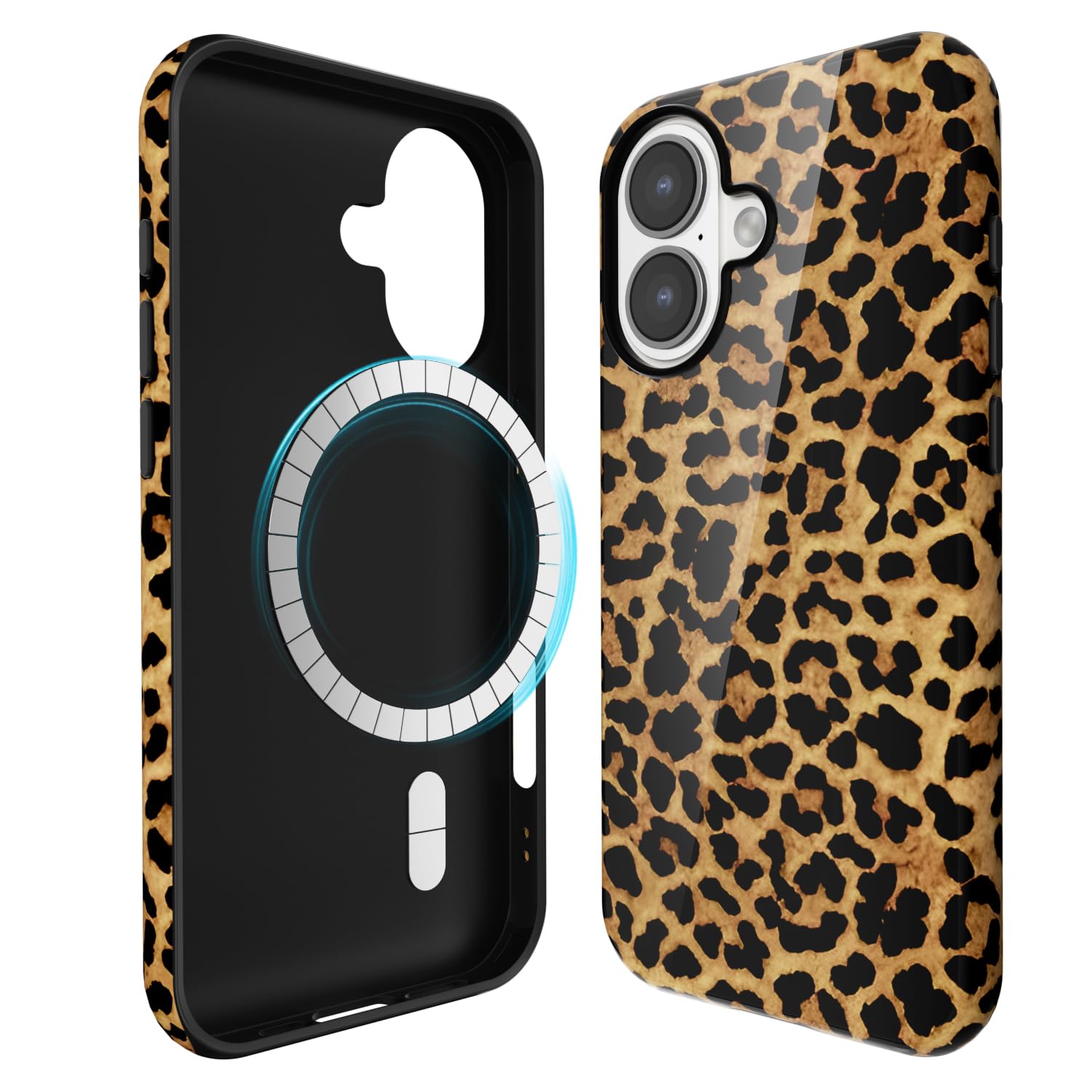 Coque de luxe iPhone 16 Plus imprimé léopard chic - 8