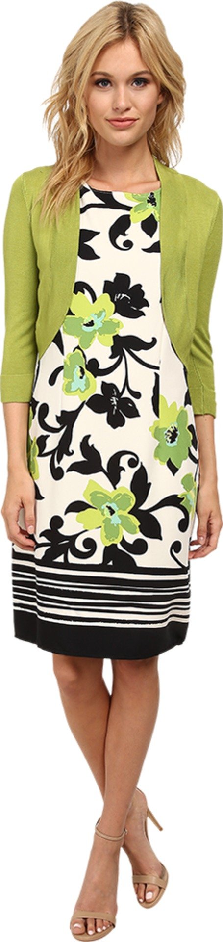 Jessica Howard Women's Two-Piece Sleeveless Dress And Bolero Set