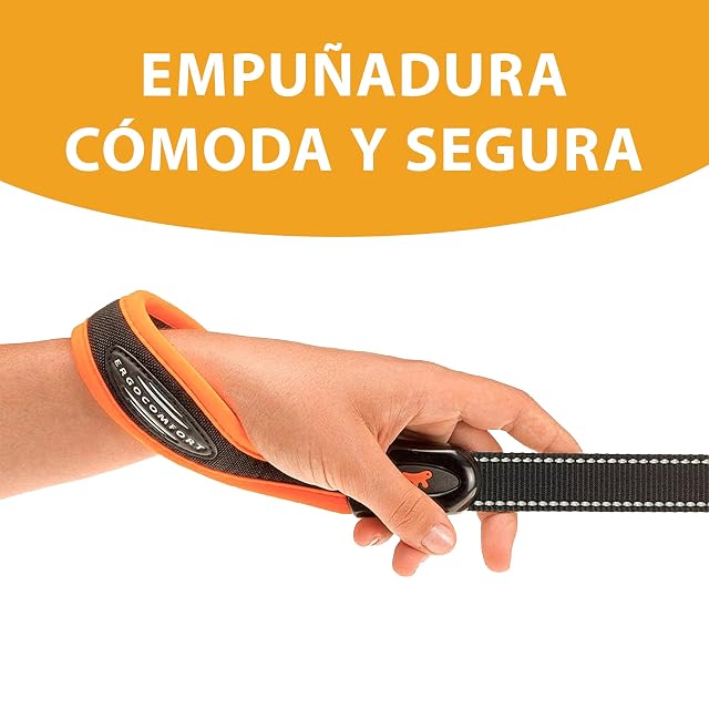 Foto 4 de 8 de Ferplast Correa para Perro ERGOFLUO Matic, para Perros Grandes, Innovador mosquetón con Mecanismo magnético