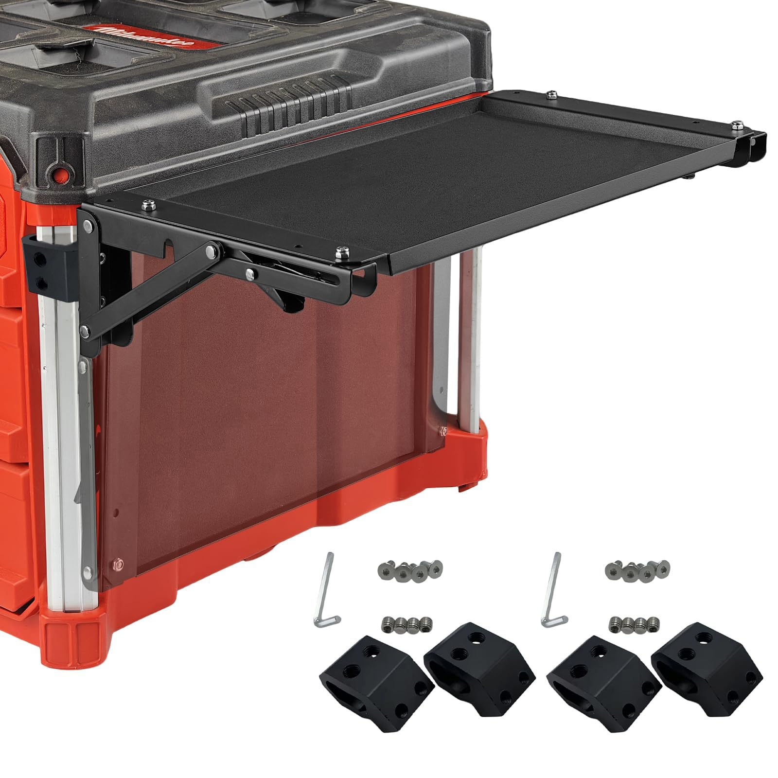 Efficient Foldable Workbench for Fast Tool Access During Construction or Auto Jobs Packouts Worksurface for Tools